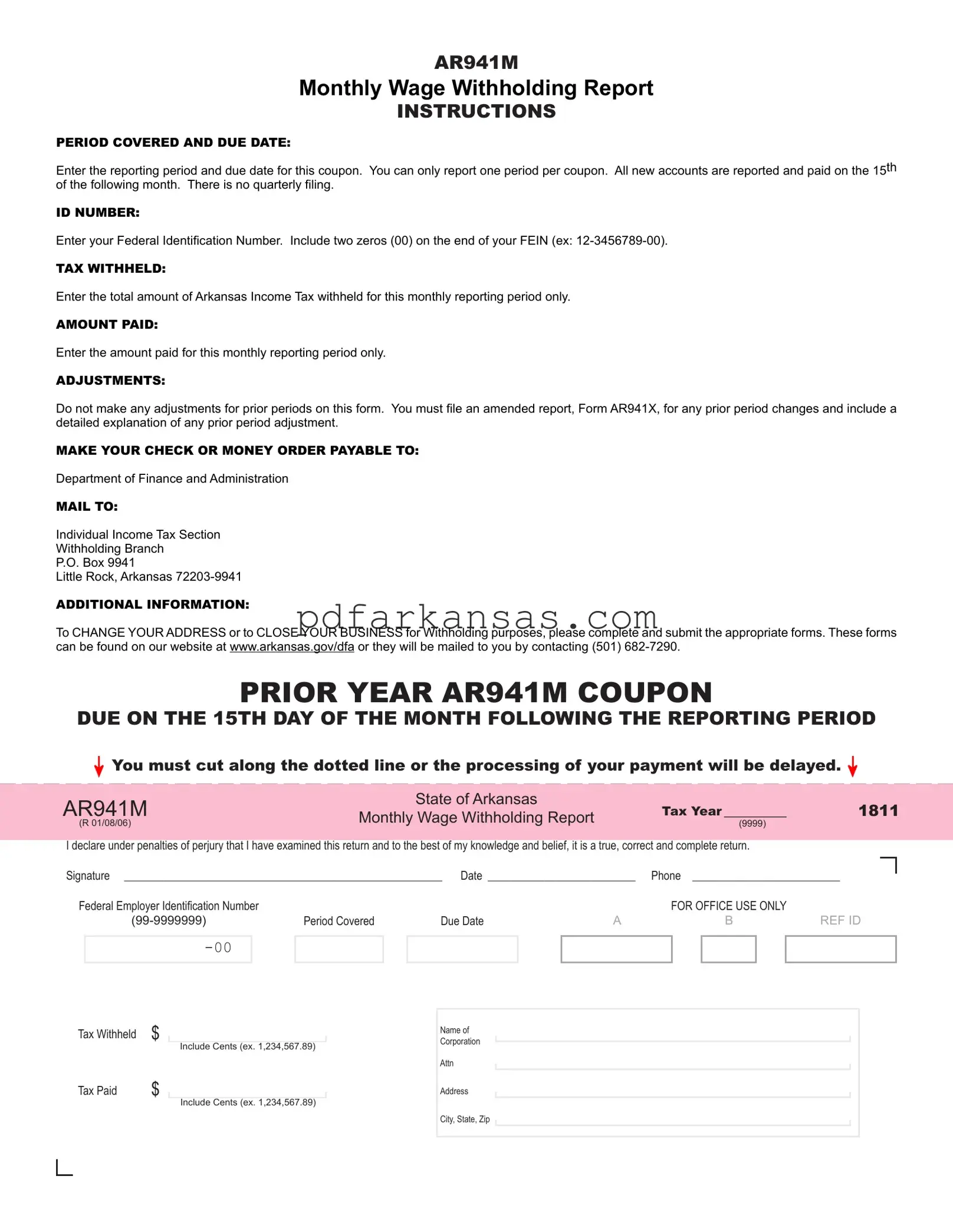 Fill in a Valid Ar941M Form