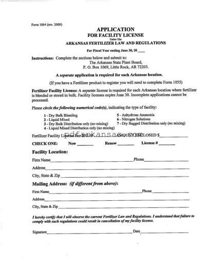 Fill in a Valid Arkansas 1064 Form